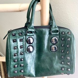 Aldo hunter green studded handbag